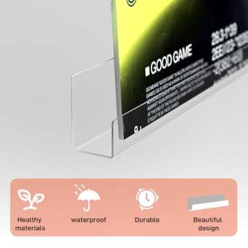 Bigantss Clear Acrylic Vinyl Record Floating Shelves, 6 Pack