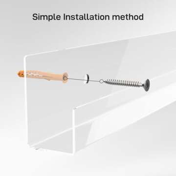 Bigantss Clear Acrylic Vinyl Record Floating Shelves, 6 Pack