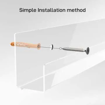 Bigantss Clear Acrylic Vinyl Record Floating Shelves, 6 Pack