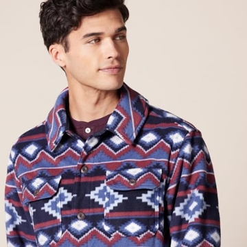 Amazon Essentials Men's Long-Sleeve Polar Fleece Shirt Jacket