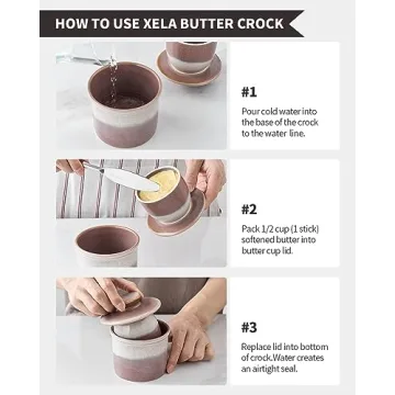 XELA Soft Butter Keeper Crock - Elegant Kitchen Essential