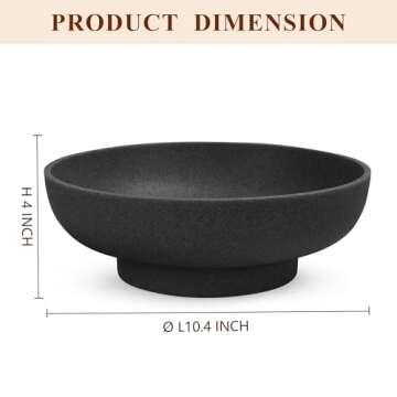 YMXYJM Large Decorative Resin Bowl, Modern Handicraft Bowls for Home Decor, Decorative Fruit Bowl fo...
