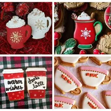 LUBTOSMN Coffee Cup Cookie Cutter Set for Creative Baking