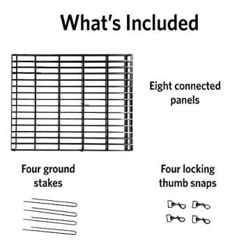 New World Dog Exercise Pen & Playpen, 24" W x 36" H, No Door, Black