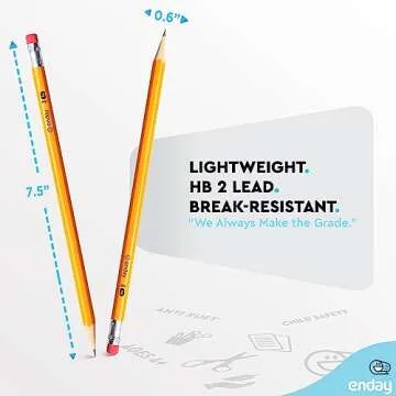 Enday 300 Pack #2 Pre-Sharpened Pencils with Erasers