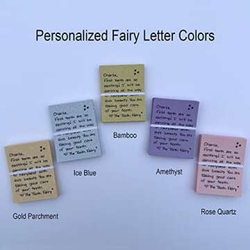 36 Handwritten, Personalized, Tooth Fairy Letters with 24 Bright Whimsy Envelopes