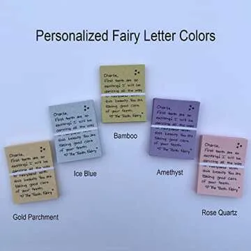 36 Handwritten, Personalized, Tooth Fairy Letters with 24 Bright Whimsy Envelopes