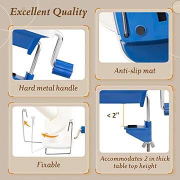 Adhafera Yarn Winder, Yarn Ball Winder for Crocheting, The Helper for Yarn Collection Lovers