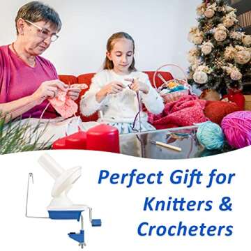 Adhafera Yarn Winder, Yarn Ball Winder for Crocheting, The Helper for Yarn Collection Lovers
