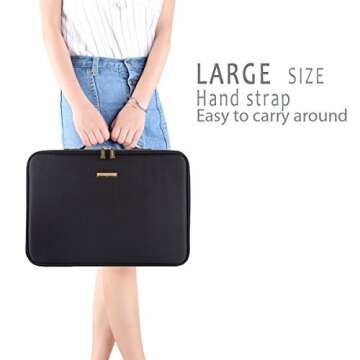 ROWNYEON Makeup Bag Organizer, Professional Portable Travel Makeup Bag for Make-up Artist, Makeup Tr...