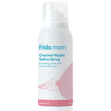 Frida Mom Saline Spray for Cracked Nipples, Breastfeeding Essentials for New Moms, Gentle for Baby a...
