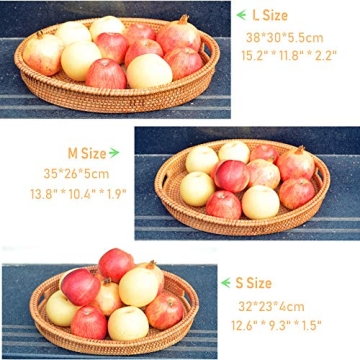 Handmade Woven Basket Tray Set for Stylish Home Decor