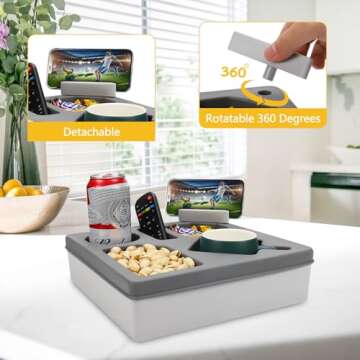 Couch Cup Holder Tray, Silicone Sofa Couch Caddy for Bed Seat Beach Organizer, Waterproof Sofa Cup H...