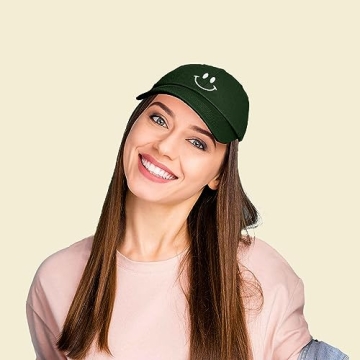 DALIX Smile Baseball Cap - Stylish Happy Dad Hat for All