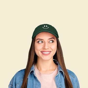DALIX Smile Baseball Cap - Stylish Happy Dad Hat for All