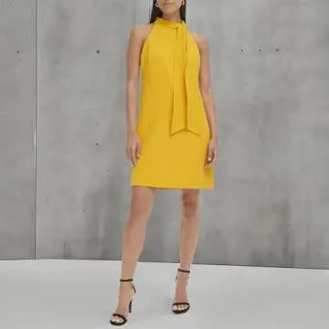 Vince Camuto Halter Neck Dress for Stylish Elegance