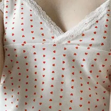 Cute Heart Lace Pajama Set for Women - Stylish Sleepwear