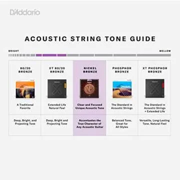 D'Addario Acoustic Guitar Strings, 12-53 Light Gauge Set