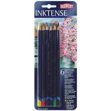 Derwent Inktense Pencils - 6 Count Vibrant Art Set