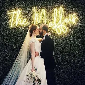 Custom Neon Signs LED Neon Lights for Wall Decor Bedroom Wall Birthday Wedding Party Bar Shop Logo D...