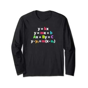 Math Teacher Linear Equations Design Long Sleeve T-Shirt