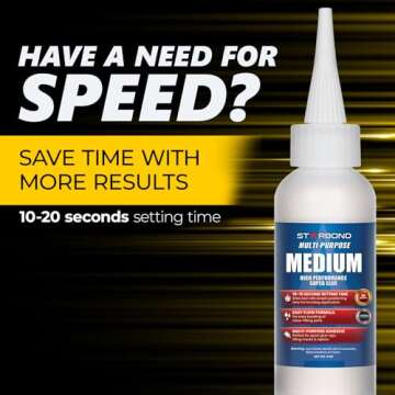 Starbond Medium CA Glue (Premium Cyanoacrylate Super Glue) for Quick Glue-ups, Woodworking, Woodturning, Hobby Models, 2 oz
