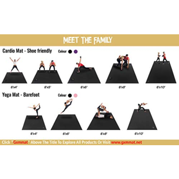 GXMMAT Extra Large Exercise Mat for Home Workout - Non-Slip