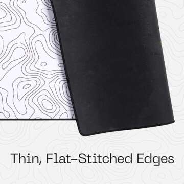 Higround SNOWSTONE XL Topograph Gaming Mousepad, Cool Medium Speed Desk Mousepad, Computer Mouse Mat, Flat Stitched Edge, Full Range of Motion, Non-Slip Rubber Base, Perfect for Gamers & Office Use