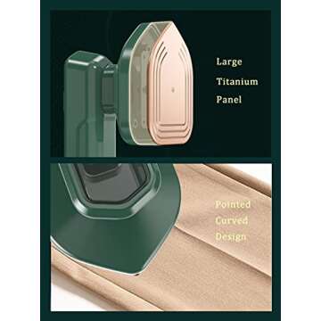 Azoler Travel Steamer Iron for Clothes , Portable Handheld Iron Constant Temperature 302℉ Professional Fabric Hand Garment Steam Iron for Home Business Traveling, 180X 75.5X 86mm