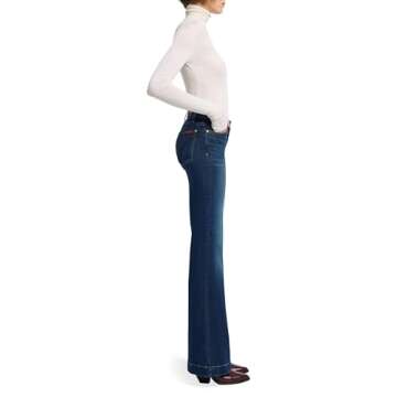 7 For All Mankind Women's Dark Wash Mid Rise Dojo Jeans