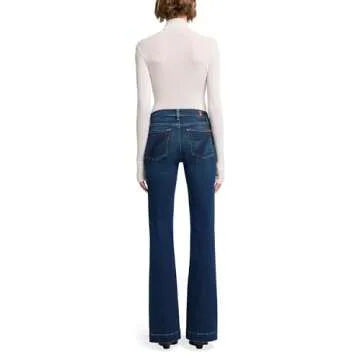 7 For All Mankind Women's Dark Wash Mid Rise Dojo Jeans