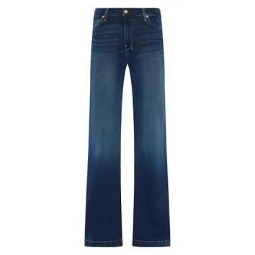 7 For All Mankind Women's Dark Wash Mid Rise Dojo Jeans