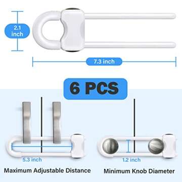 Baby Proofing Cabinets,Cabinet Locks for Babies,U-Shaped Child Locks for Cabinets, Child Proof Cabin...