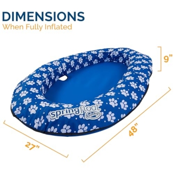 SwimWays Paddle Paws Dog Raft for Small Dogs 0-65 lbs