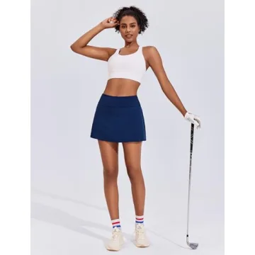 PINSPARK Women’s Tennis Skirt with 3 Pockets and Pleats