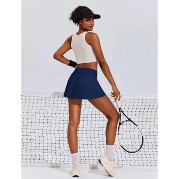 PINSPARK Women’s Tennis Skirt with 3 Pockets and Pleats