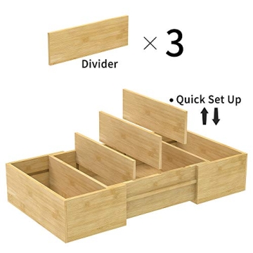 Expandable Bamboo Lid Organizer for Kitchen Storage