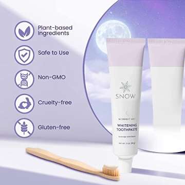 SNOW Daily Hydroxyapatite Whitening Toothpaste - Oral Care Paste for Teeth Whitening - PM Toothpaste...