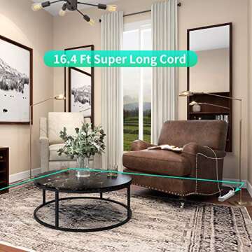 16.5 Ft Power Strip Surge Protector Flat Plug with USB, SUPERDANNY 7 Wide Spaced Outlets 3 USB Ports...