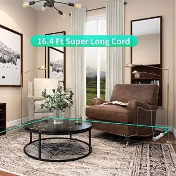 16.5 Ft Power Strip Surge Protector Flat Plug with USB, SUPERDANNY 7 Wide Spaced Outlets 3 USB Ports...