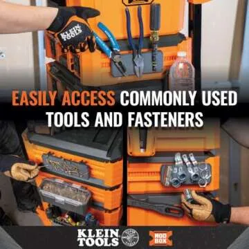 Klein Tools 54819MB MODbox Magnetic Strip, Modular Tool Storage System Side Mounting Accessory, Easy One-Handed Attachment, Strong Magnets