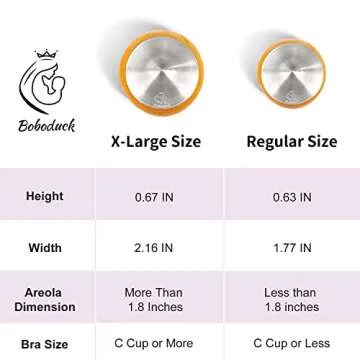 Boboduck The Original Silver Nursing Cups - Nipple Shields for Nursing Newborn, Newborn Breastfeeding Must Haves for Soothe and Protect Your Nursing Nipples - Trilaminate 999 Silver (X-L Size)