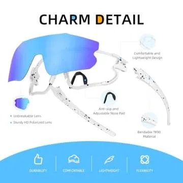 Kegrimi Kids Polarized Sports Sunglasses for Youth