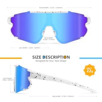 Kegrimi Kids Polarized Sports Sunglasses for Youth
