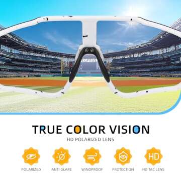 Kegrimi Kids Polarized Sports Sunglasses for Youth