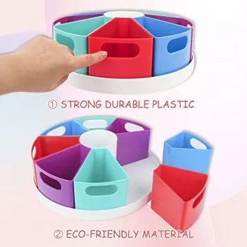 ZERUIDM Rotating Art Supply Organizer for Kids