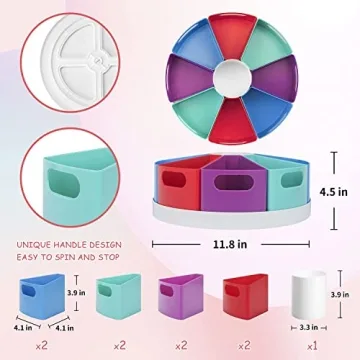 ZERUIDM Rotating Art Supply Organizer for Kids