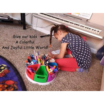 ZERUIDM Rotating Art Supply Organizer for Kids