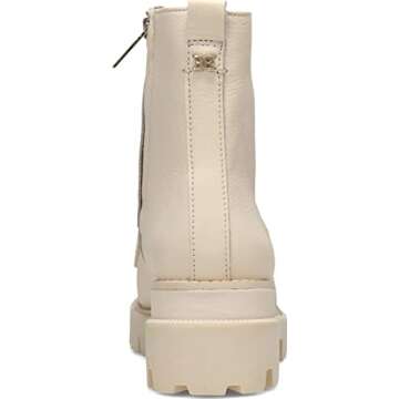 Sam Edelman Women's Garret Combat Boot Modern Ivory 9 Medium
