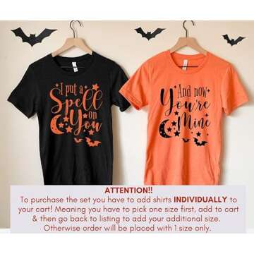 I Put A Spell On You His and Her Halloween Couple Outfits - Matching Halloween Shirts